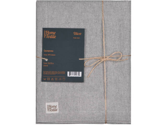Скатертина Ardesto Oliver сіра 180х133 см, 100% бавовна (ART08OD) - Фото 3