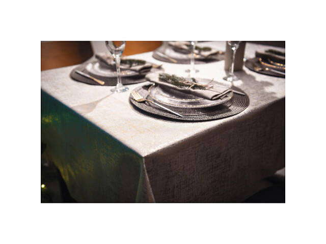 Скатерть Ardesto Shine 100% поліестер, золотистий 120х140 см (ART07SG) - Фото 8