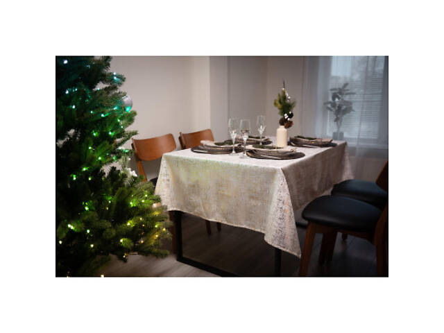 Скатерть Ardesto Shine 100% поліестер, золотистий 120х140 см (ART07SG) - Фото 9