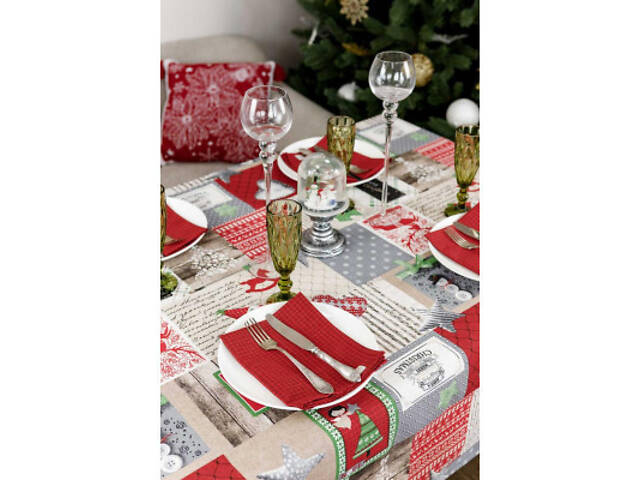 Скатерть Прованс Merry Christmas 180x132 см (4823093451421) - Фото 3