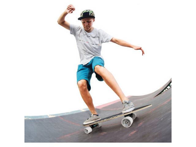 Скейтборд дитячий Yvolution Dynamo Cruiser LED 76 см, синій (YS52B2) - Фото 2