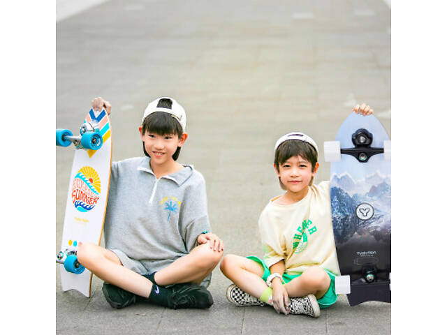 Скейтборд дитячий Yvolution Dynamo Cruiser LED 76 см, синій (YS52B2) - Фото 3