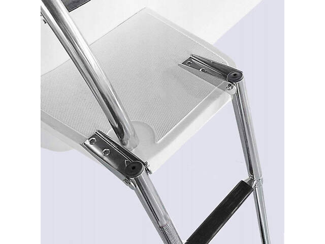 Складні сходи для басейну та човна з нержавіючої сталі KAOLALI з 4 сходинками, антиковзким покриттям, навантаження до 150 кг, для - Фото 3