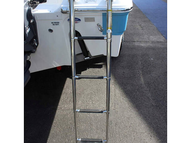 Складні сходи для басейну та човна з нержавіючої сталі KAOLALI з 4 сходинками, антиковзким покриттям, навантаження до 150 кг, для - Фото 5