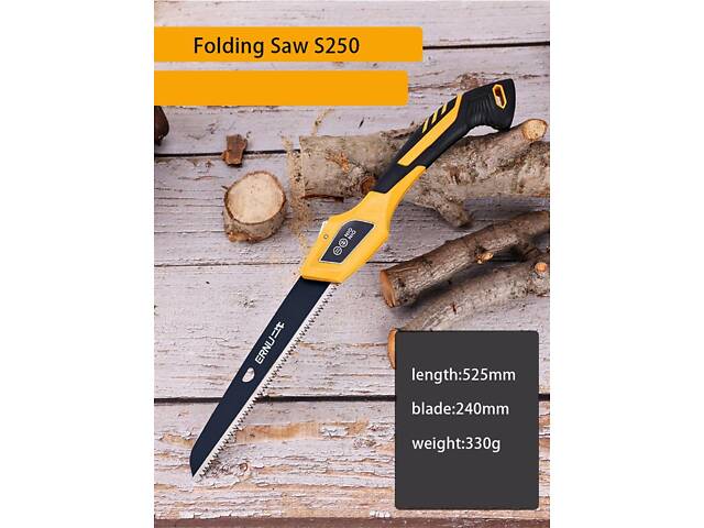 Складная пилка по дереву Folding Saw S250. Складная ножовка для дерева. Компактная пилка - Фото 2