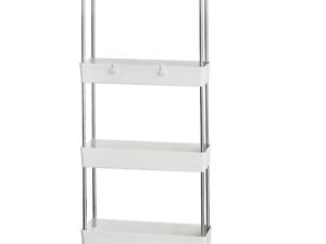 Складна полиця для кухні та ванної на коліщатках