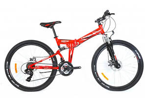Складной двухподвесный велосипед Crosser Dream Folding 26' (рама 16.5) красный