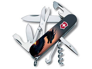 Складной нож Victorinox Climber Zodiac 91 мм 14 функций Дракон в лучах солнца (1.3703.3_Z3270p)