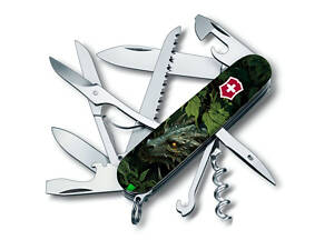 Складной нож Victorinox Huntsman Zodiac 91 мм Зеленый деревянный дракон (1.3713.3_Z3240p)