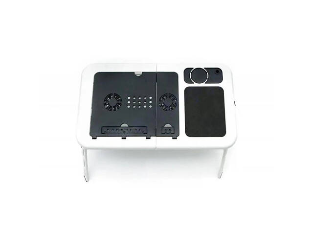 Складаний столик для ноутбука LD-09 E-Table, столик з охолодженням 2 USB кулера, Стіл підставка з вентиляцією - Фото 3