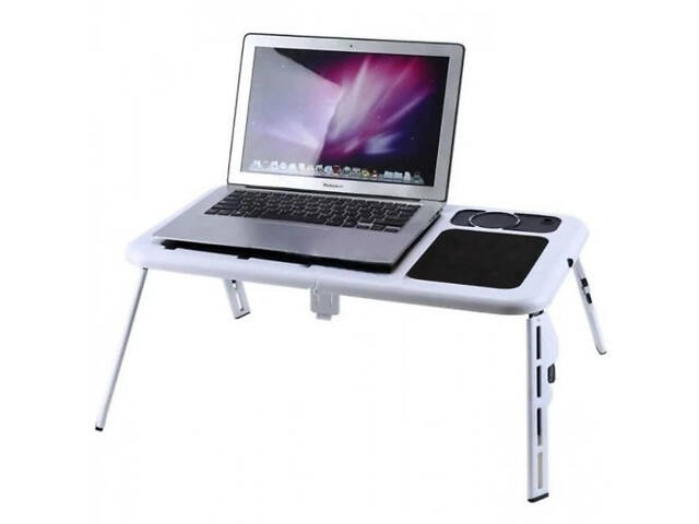 Складаний столик для ноутбука LD-09 E-Table, столик з охолодженням 2 USB кулера, Стіл підставка з вентиляцією - Фото 7