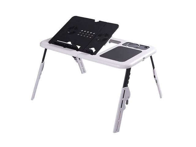 Складаний столик для ноутбука LD-09 E-Table, столик з охолодженням 2 USB кулера, Стіл підставка з вентиляцією - Фото 13