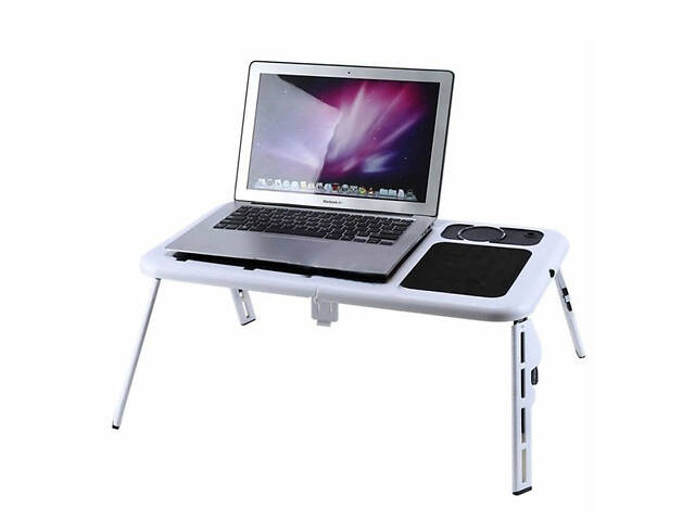 Складаний столик для ноутбука LD-09 E-Table, столик з охолодженням 2 USB кулера, Стіл підставка з вентиляцією - Фото 22