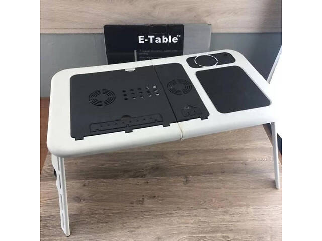 Складаний столик для ноутбука LD-09 E-Table, столик з охолодженням 2 USB кулера, Стіл підставка з вентиляцією - Фото 27