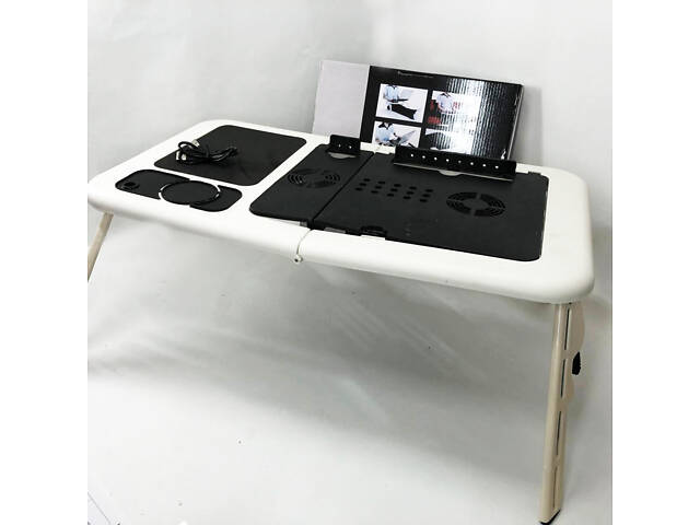 Складаний столик для ноутбука LD-09 E-Table, столик з охолодженням 2 USB кулера, Стіл підставка з вентиляцією - Фото 40