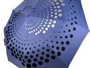 Складний зонт напівавтомат з абстрактним принтом від Срібний дощ вітрозахисний блакитний 022-309-5