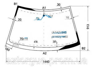 Скло лобове Pilkington для AUDI A4 95-01 (B5) 8547AGNGYV