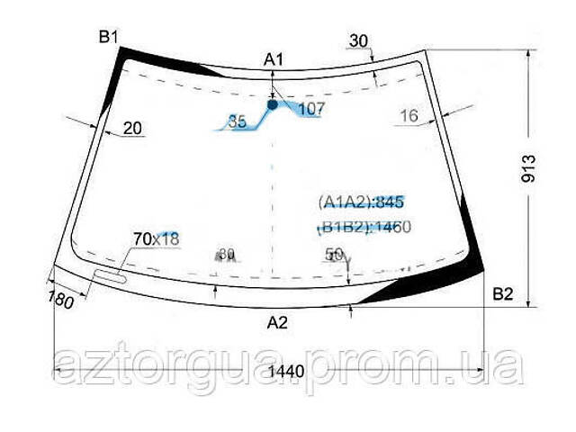 Скло лобове Pilkington для AUDI A4 95-01 (B5) 8547AGNGYV