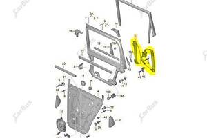 Склопідйомник електричний двері задньої правої Touareg (2007-2010) рестайл 7L0839462D