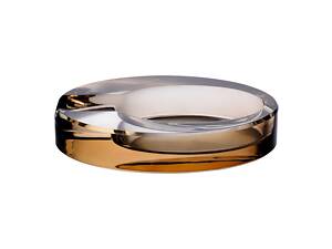 Скляна попільничка для сигарет 13х7.5х2.5 см попільничка декоративна настільна Золотиста HP-4-134