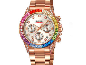 Skmei 2352RGSI Рожеве золото-срібло