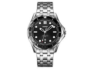 Skmei 9276SSIBK Silver-Black Steel Strap