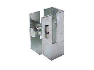 Скоба-держатель полосы 40x4мм с болтом М8х20 оцинкованная сталь [ND2312ZC] Jupiter ДКС