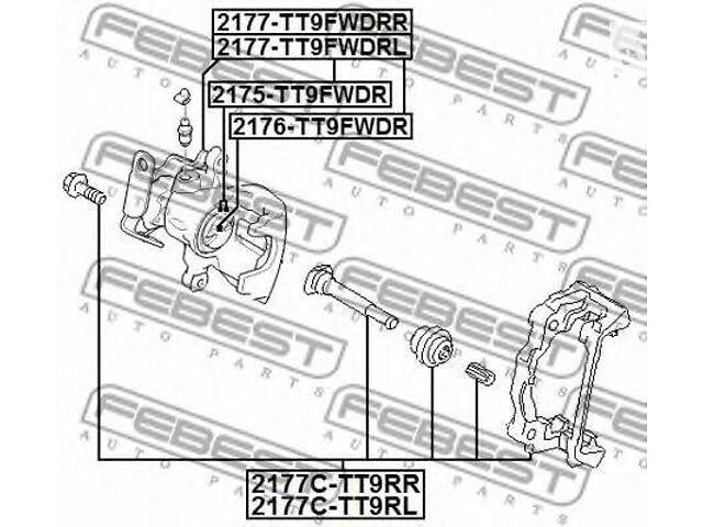 Скоба гальмівного супорта FEBEST 2177CTT9RR