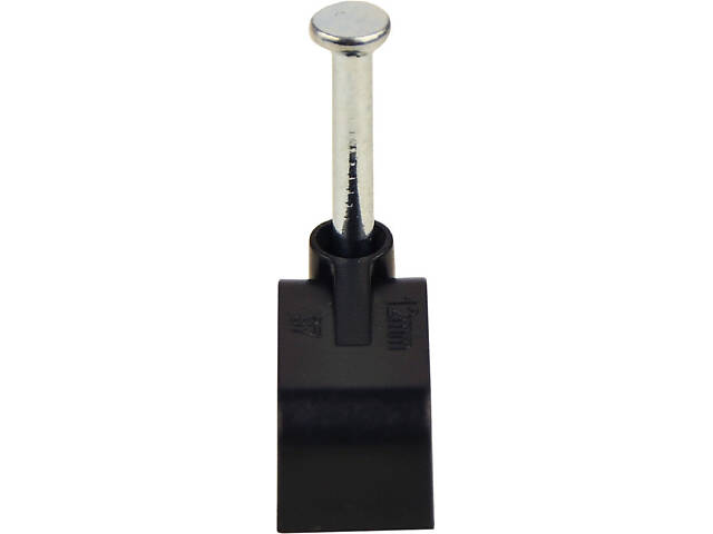 Скоба кріпильна 12мм пласка з цвяхом нейлон чорний (100 шт.) [A0150030047] CHF-12 АСКО - Фото 3