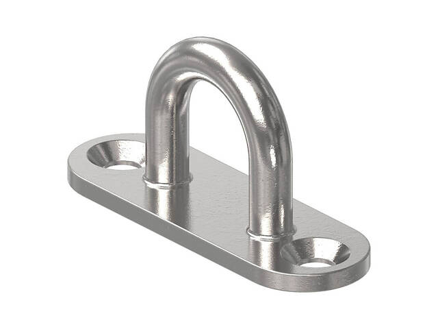 Скоба стаціонарна основа 45мм низька подовжена нержавіюча сталь [NM300NM38266004500] Metalvis - Фото 1