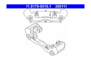 Скоба суппорта тормозного диска 11.81700510.1