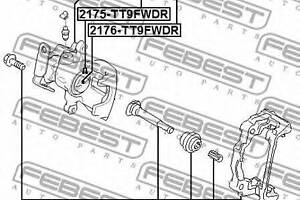 СКОБА ЗАДНЕГО ПРАВОГО ТОРМОЗНОГО СУППОРТА (FORD TRANSIT TT9 2006-2013) FEBEST 2177CTT9RR