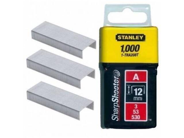 Дужки Stanley Light Duty тип а, 12 мм, 1000 шт (1-TRA208T) - Фото 2