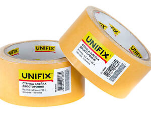 Скотч двухсторонний Unifix - 50 мм x 10 м ткань