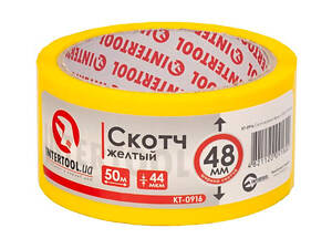 Скотч Intertool - 48мм x 50м x 44мкм желтый