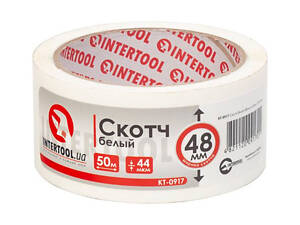 Скотч Intertool - 48мм x 50м x 44мкм белый