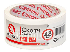 Скотч Intertool 48мм x 50м x 44мкм белый (KT-0917)