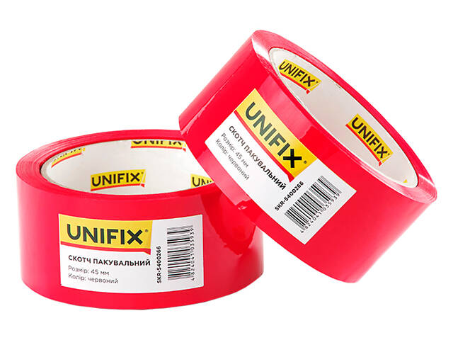 Скотч Unifix 45 мм x 80 м x 40 мкм красный (SKR-5400266) - Фото 1