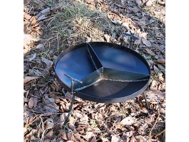 Сковорода 3-секційна 50 см із диска борони з бортом - Фото 2