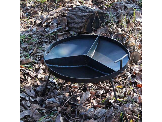 Сковорода 3-секційна 50 см із диска борони з бортом - Фото 3