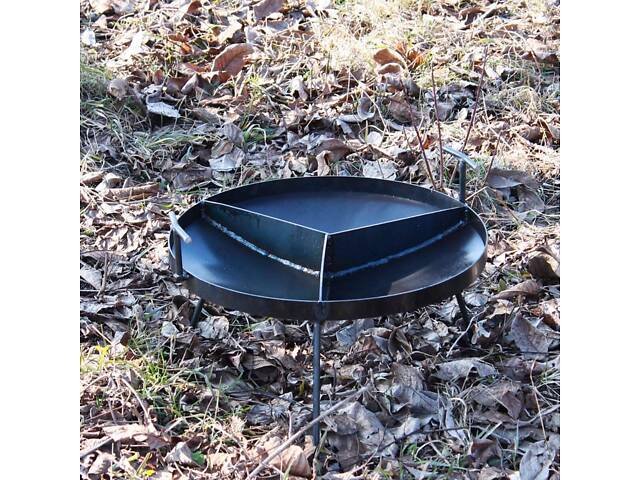 Сковорода 3-секційна 50 см із диска борони з бортом - Фото 5