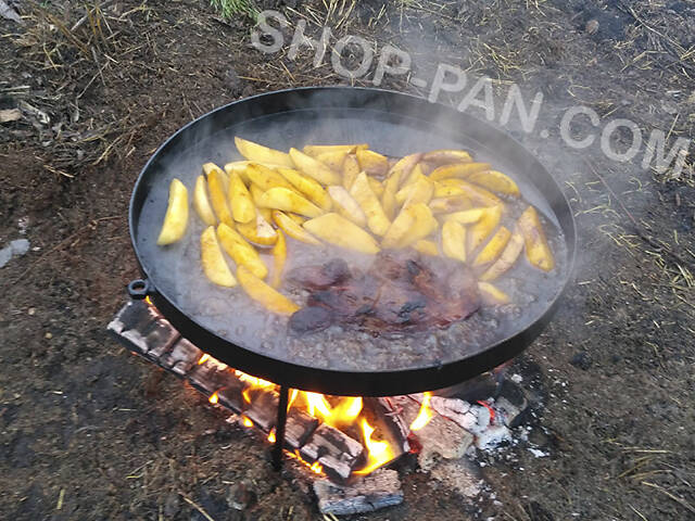 Сковорода 50 см із диска борони зі знімними ручками для пікніків - Фото 5