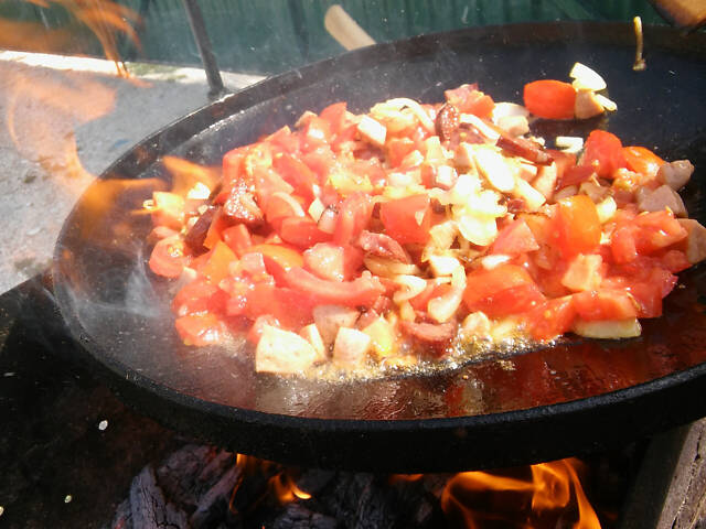 Сковорода 50 см із диска борони зі знімними ручками для пікніків - Фото 10