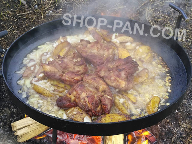 Сковорода 50 см із диска борони з кришкою та чохлом - Фото 6