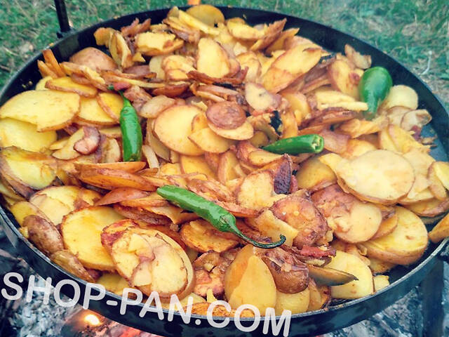 Сковорода 50 см із диска борони з кришкою та чохлом - Фото 7