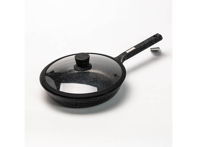 Сковорода алюмінієва зі скляною кришкою Ø 29 см пательня - Фото 5