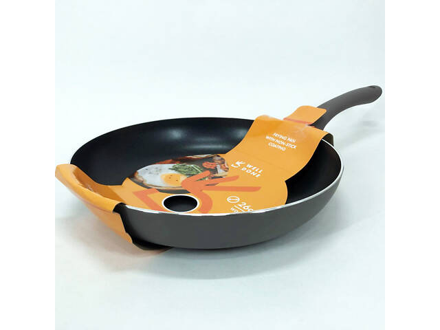 Сковорода алюмінієва 26 см WELL DONE WD-1016B індукція, сковорода з товстим дном - Фото 3