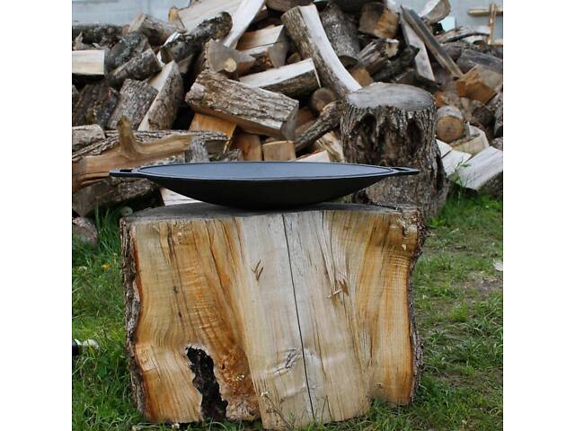 Сковорода чавунна 45 см із підставкою - Фото 5