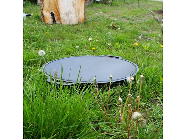 Сковорода чавунна 45 см із підставкою - Фото 7