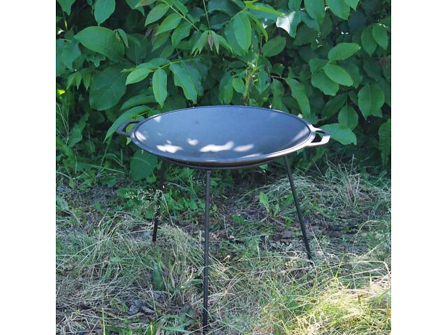 Сковорода чавунна 45 см із підставкою - Фото 1